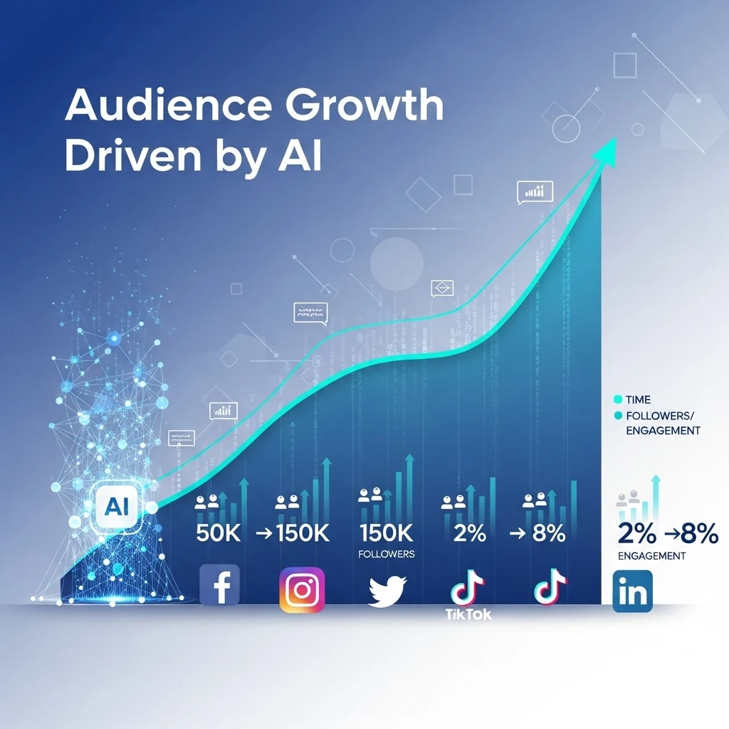 AI helps optimize social media marketing and content creation.