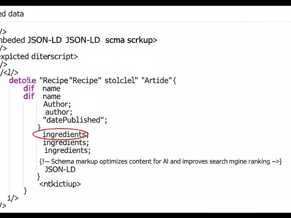 Schema markup optimizes content for AI and improves search engine ranking, enhancing the discovery of ingredients within structured data for AI content optimization.
