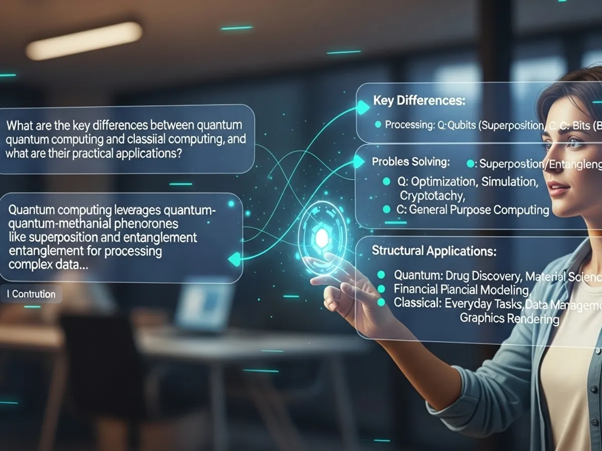 Conceptual illustration of AI's role in problem-solving and structural applications, showcasing AI powered content and its potential in optimizing and improving SEO strategies.