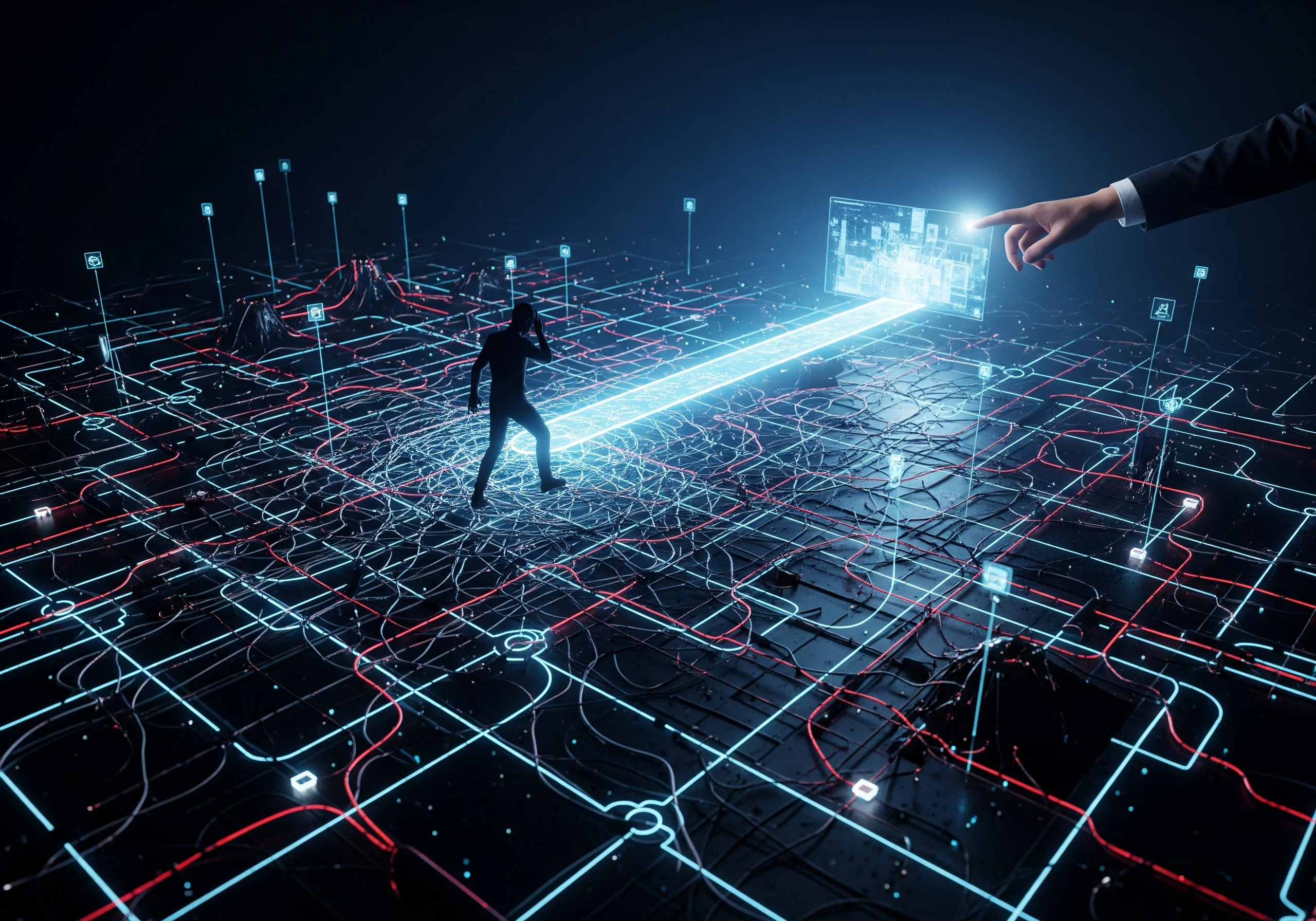 Figure walking circuit board towards hand selecting online ai seo tool.