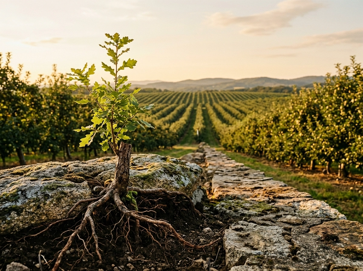 Small tree growing on a rock, representing niche blog tools in an AI article writer comparison.