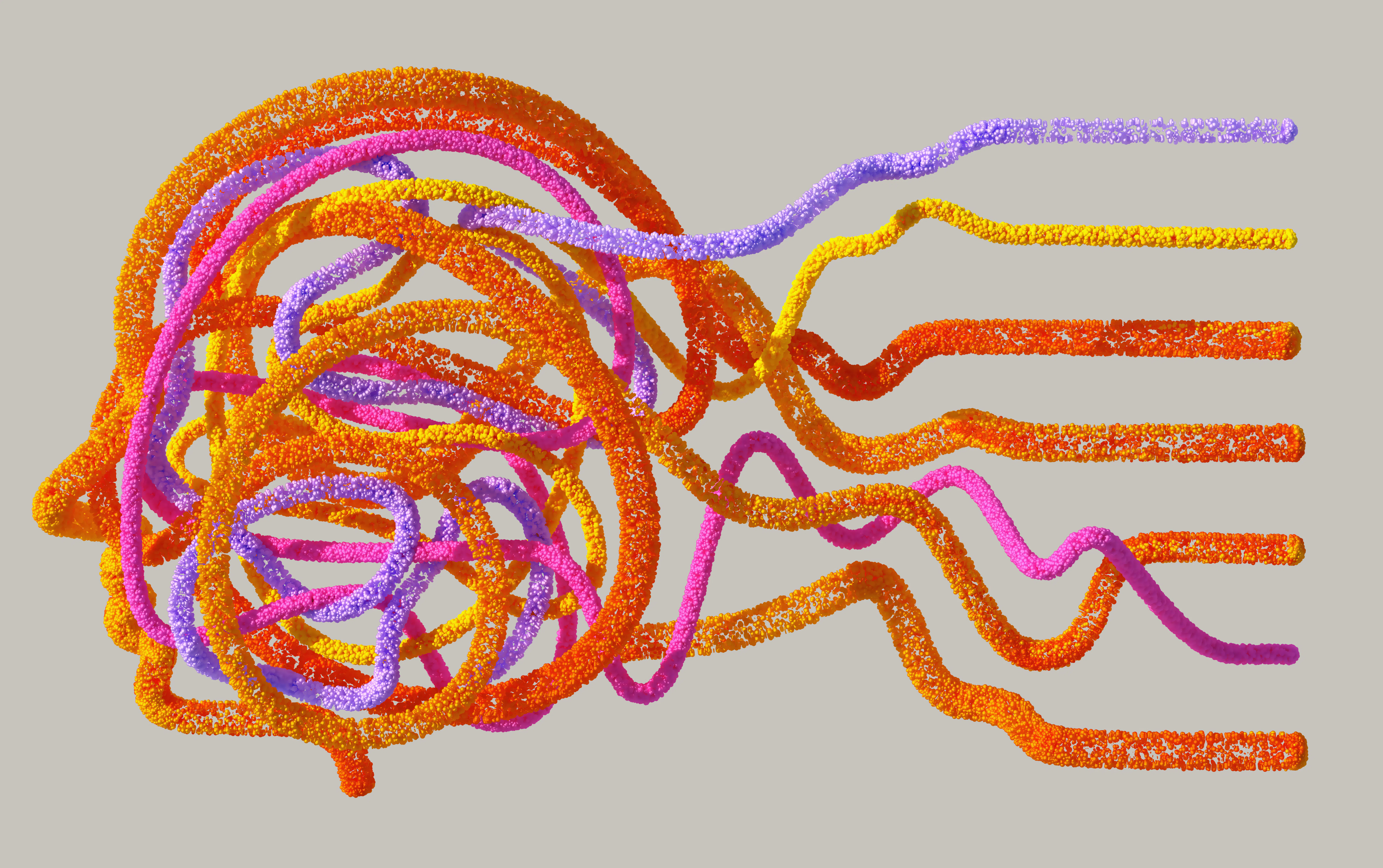 Abstract visualization of blog writing troubleshooting and keyword optimization.