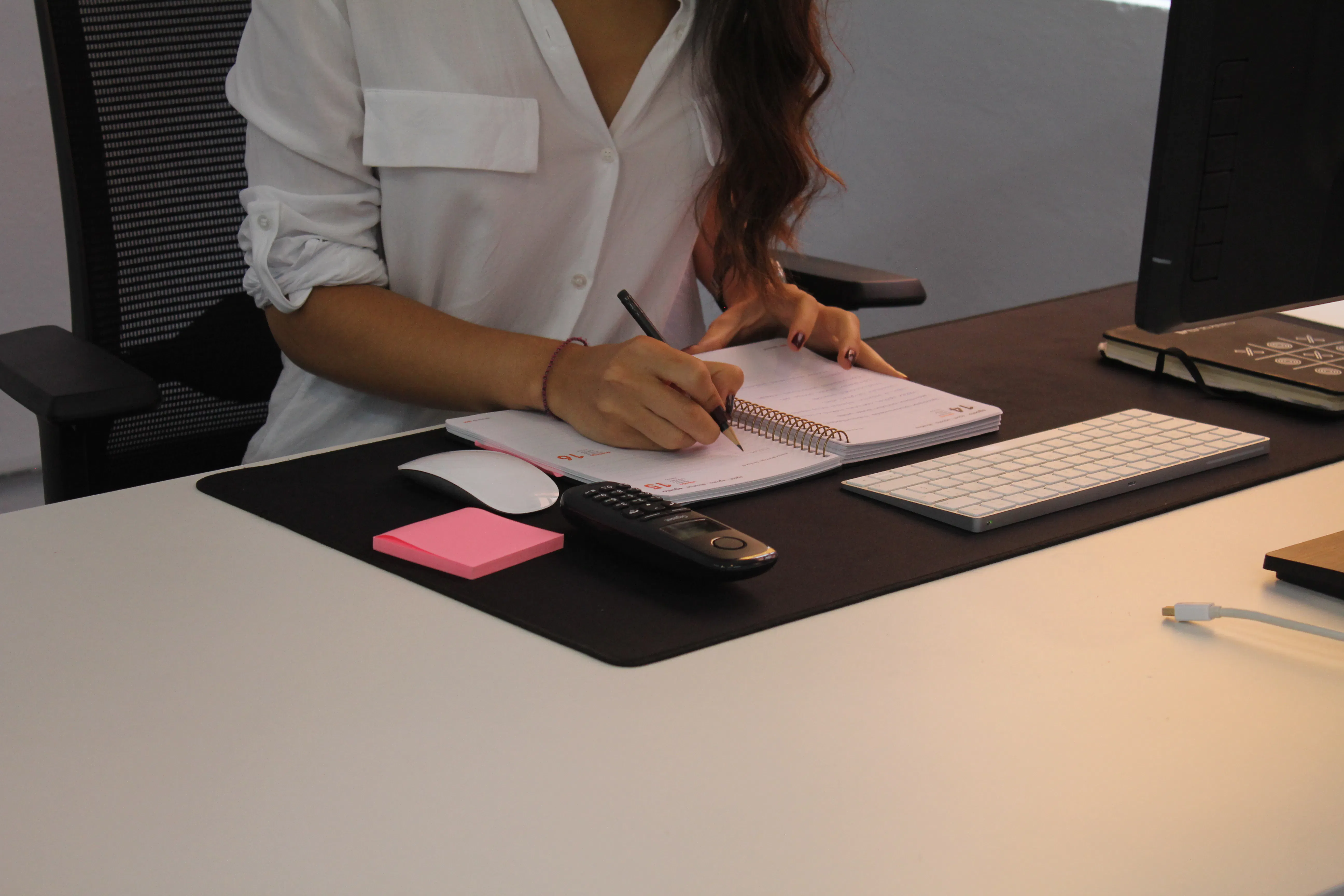 modern office writing desk