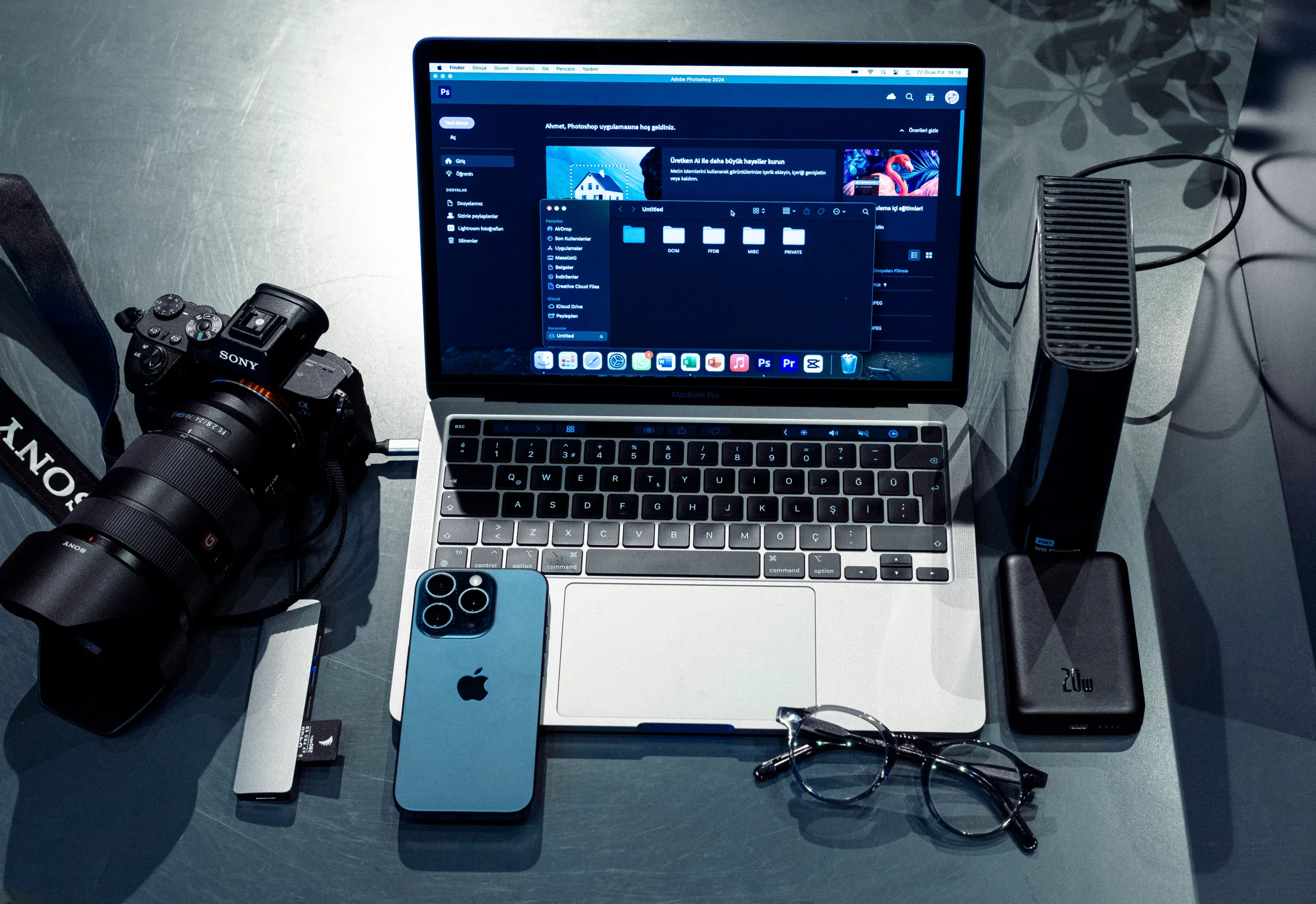 Laptop with AI writing software and tools for content automation.