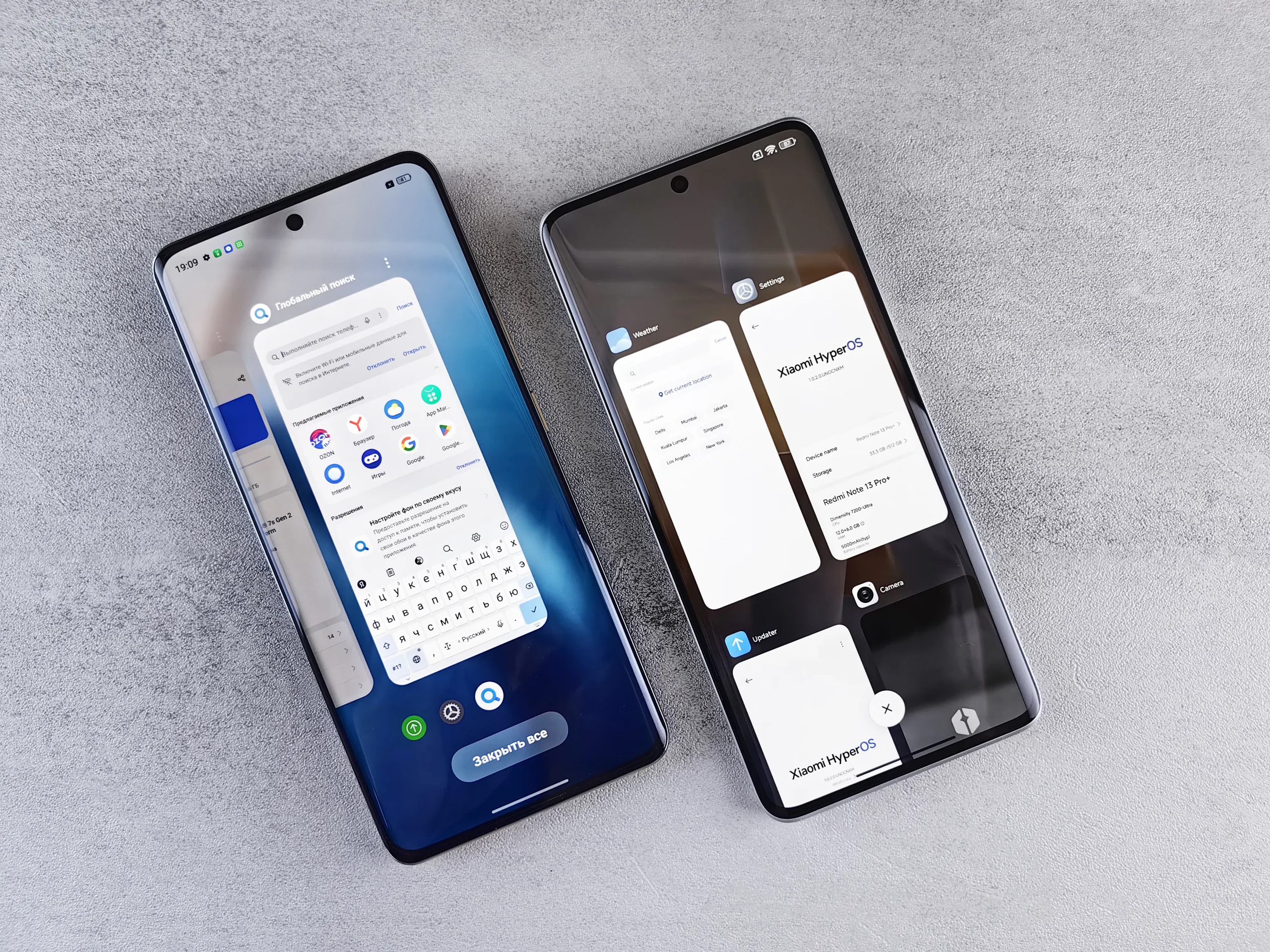Two smartphones side-by-side showing different interfaces, highlighting the contrast in automated seo blog writer tools.