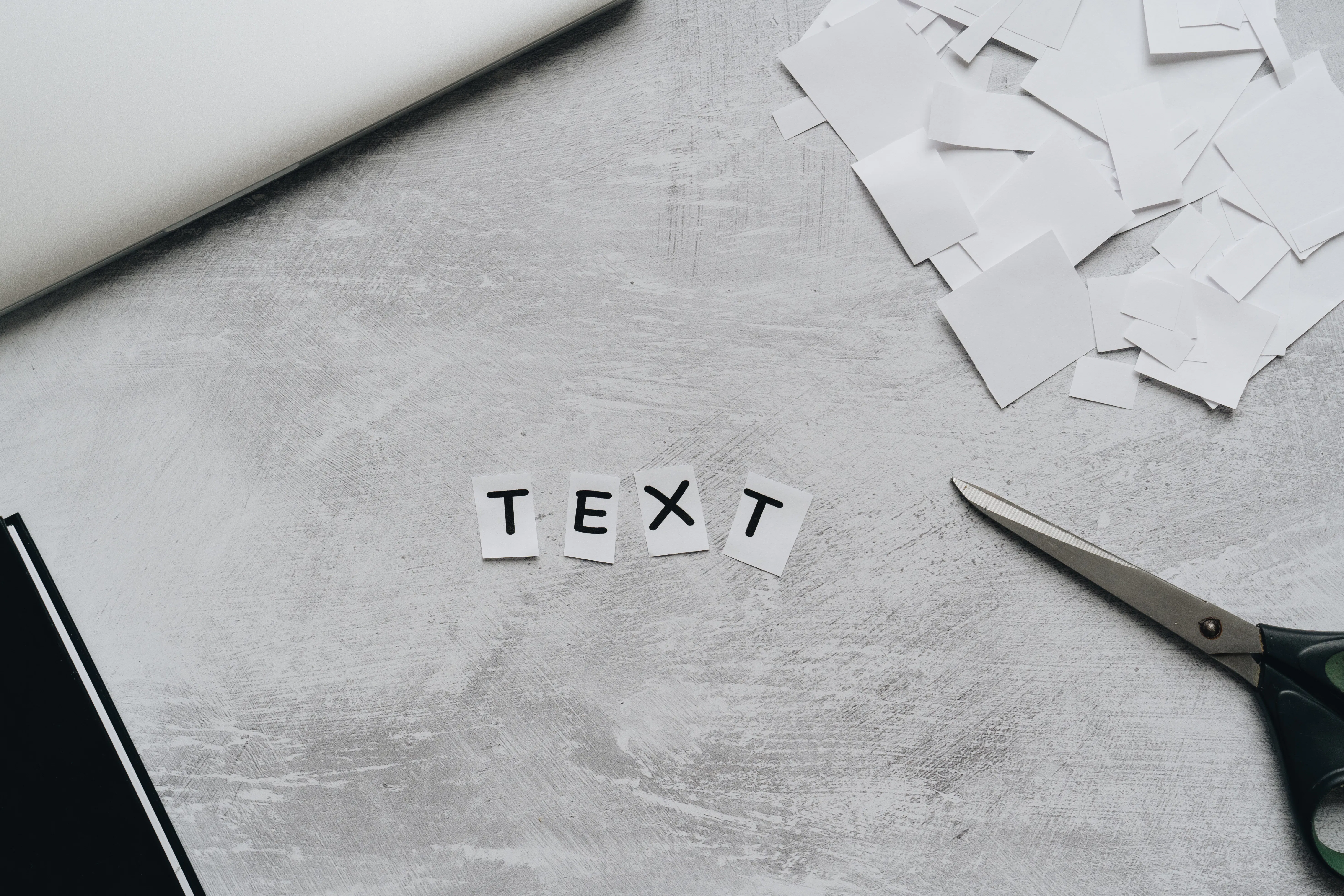 creative professional editing text