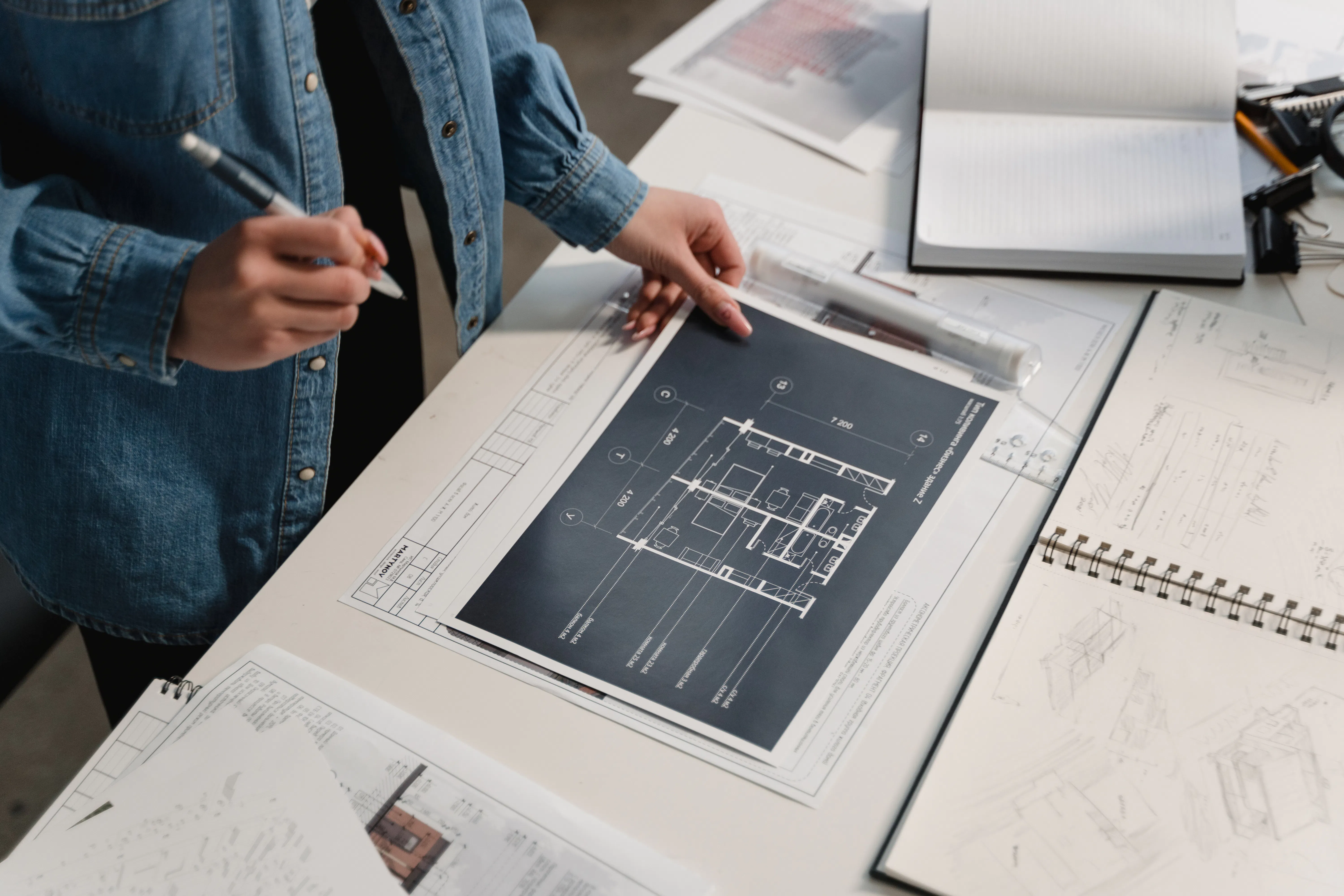 complex technical engineering blueprint