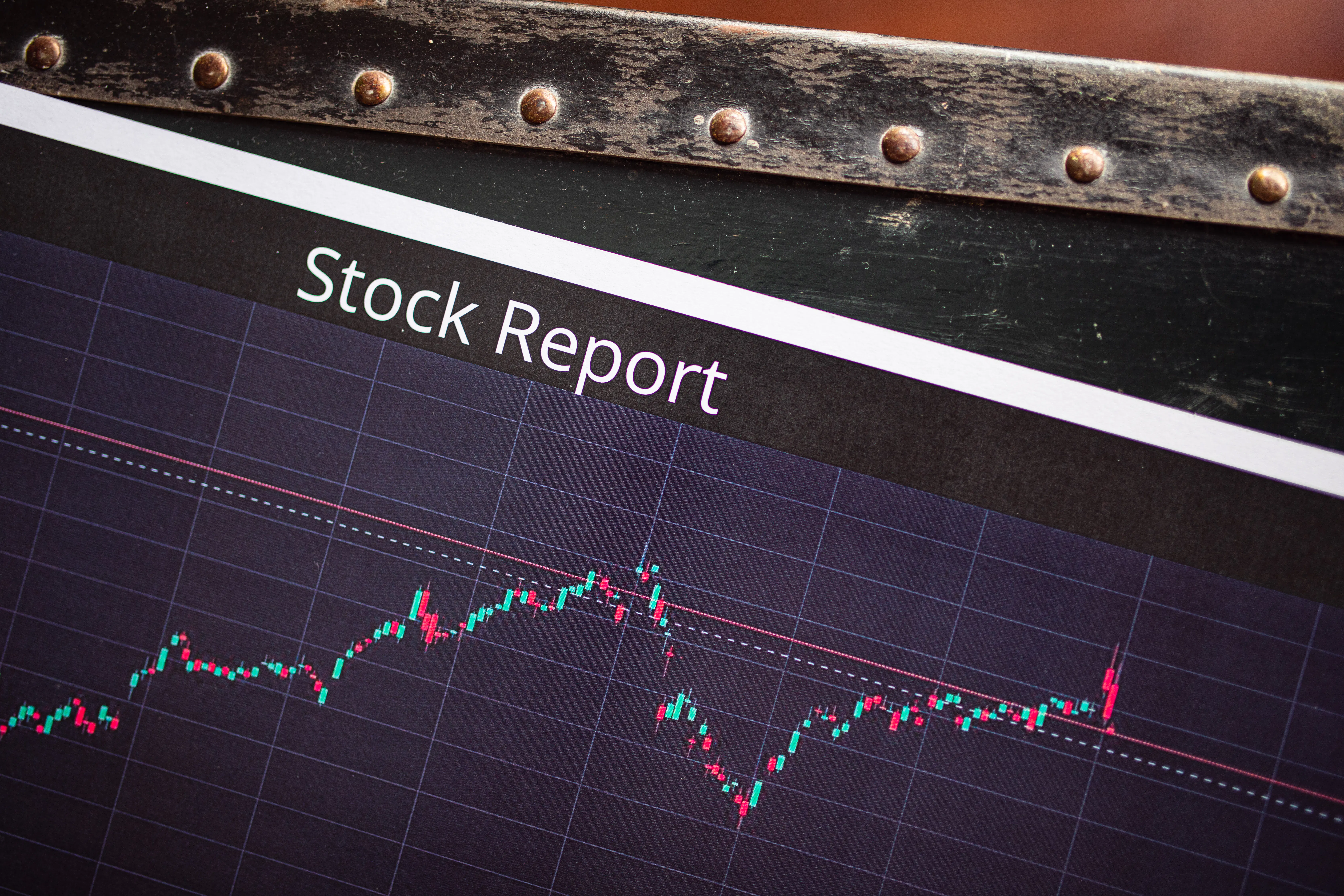 Stock report chart representing data from an AI marketing content generator.