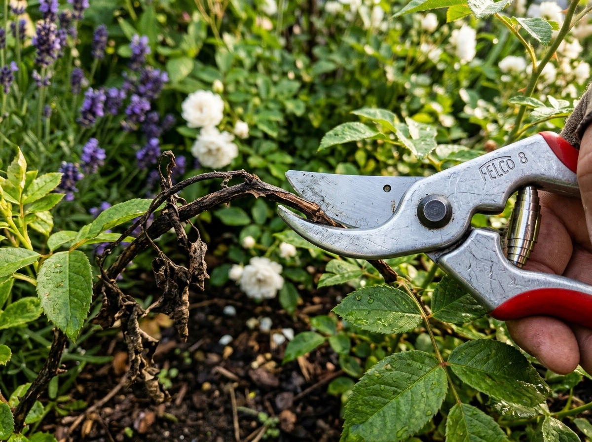 Pruning dead stems to improve content quality standards, like refining an AI content generator output.