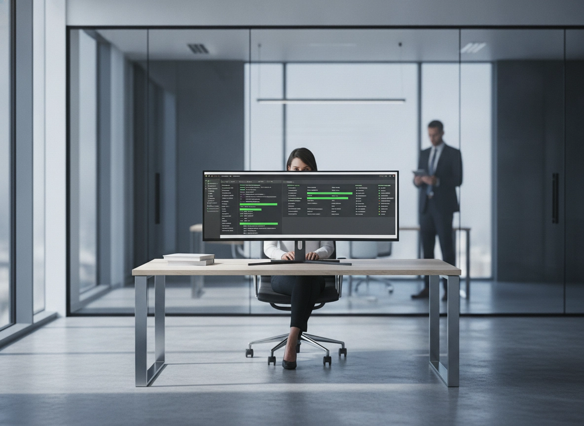 An editor using an automated content creation tool to improve editorial team productivity.