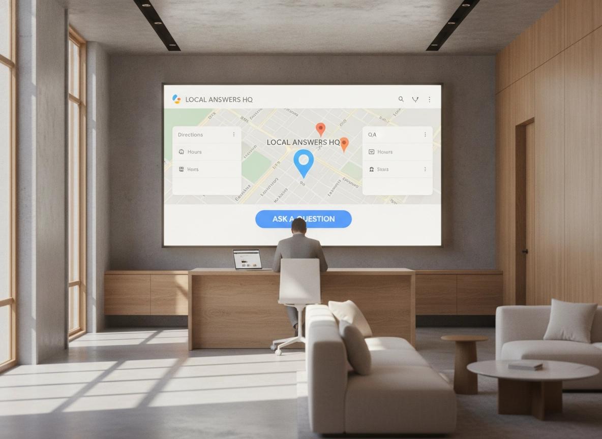Person viewing a map to optimize Google Maps listing for better local search visibility.