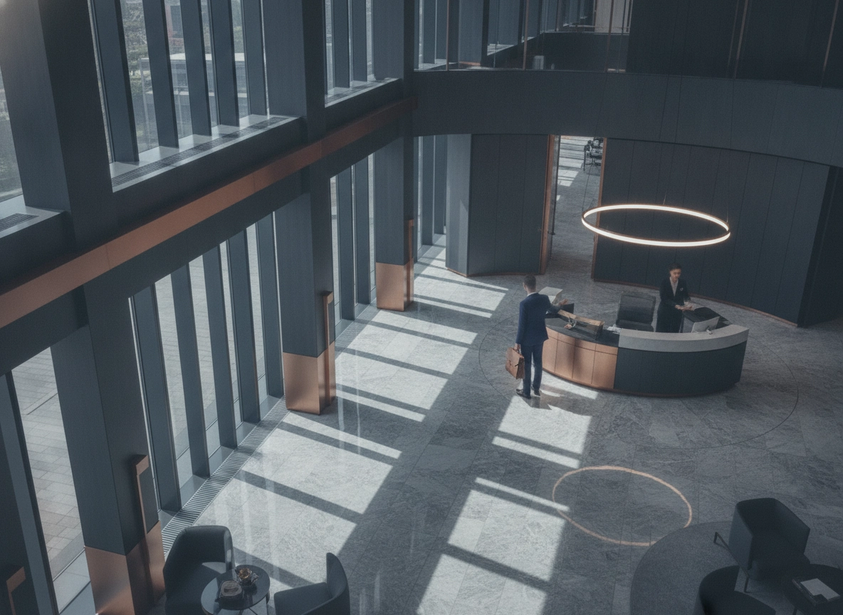 Modern office lobby, reflecting the professional nature of local seo optimization service.