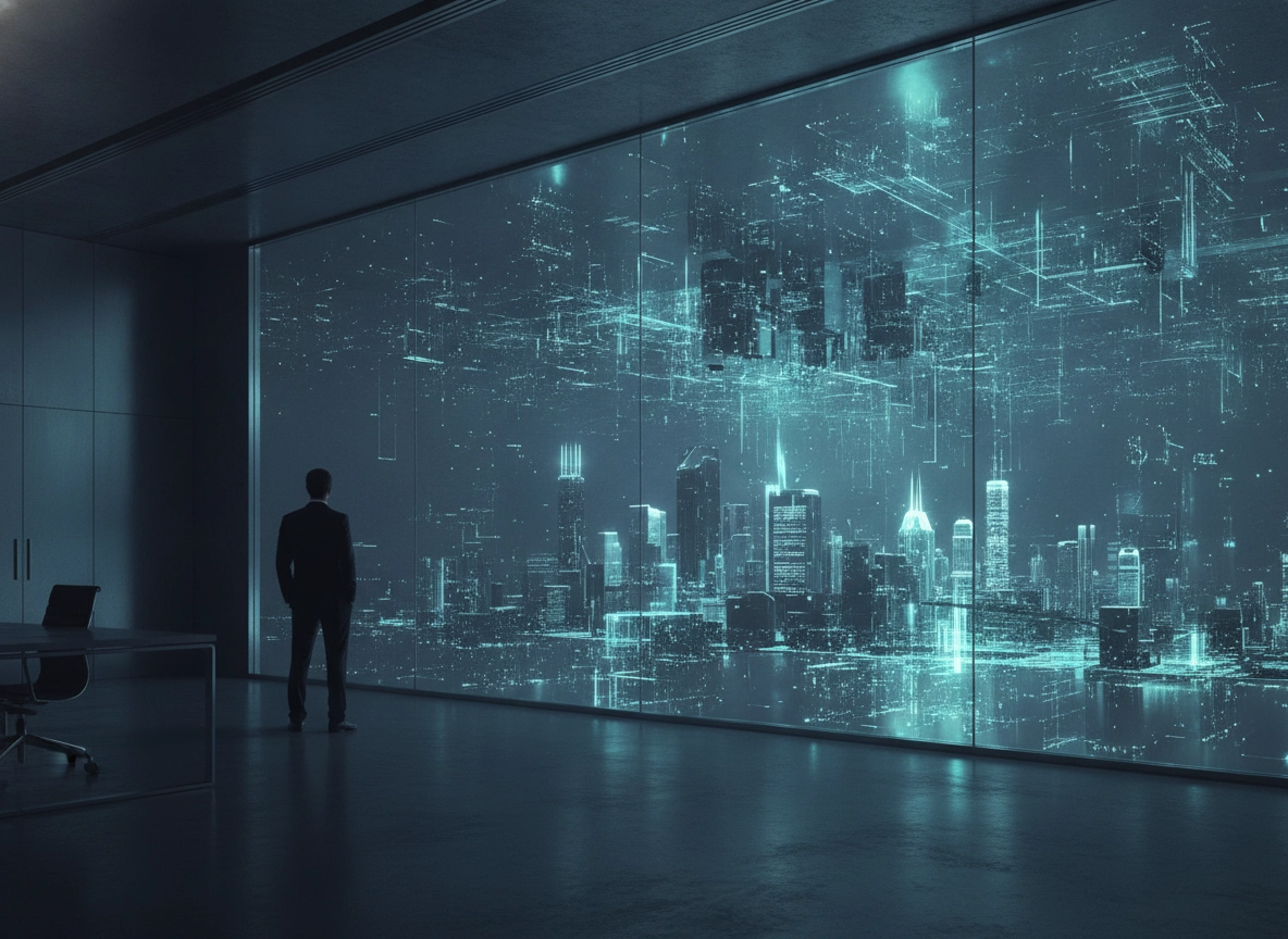 A professional monitoring organic traffic growth and search intent optimization in a digital city.