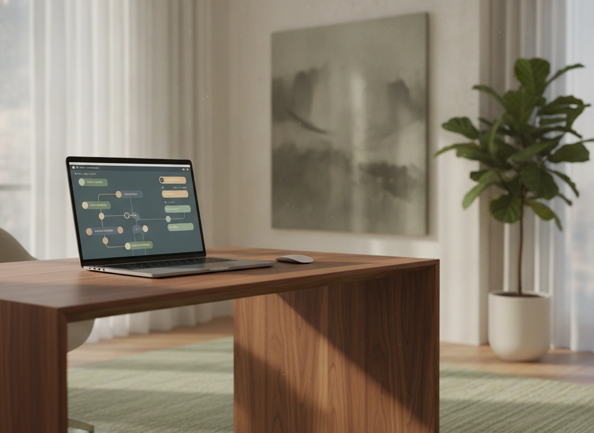Laptop on a desk showing an ai seo content generator, one of the best ai tools 2026.