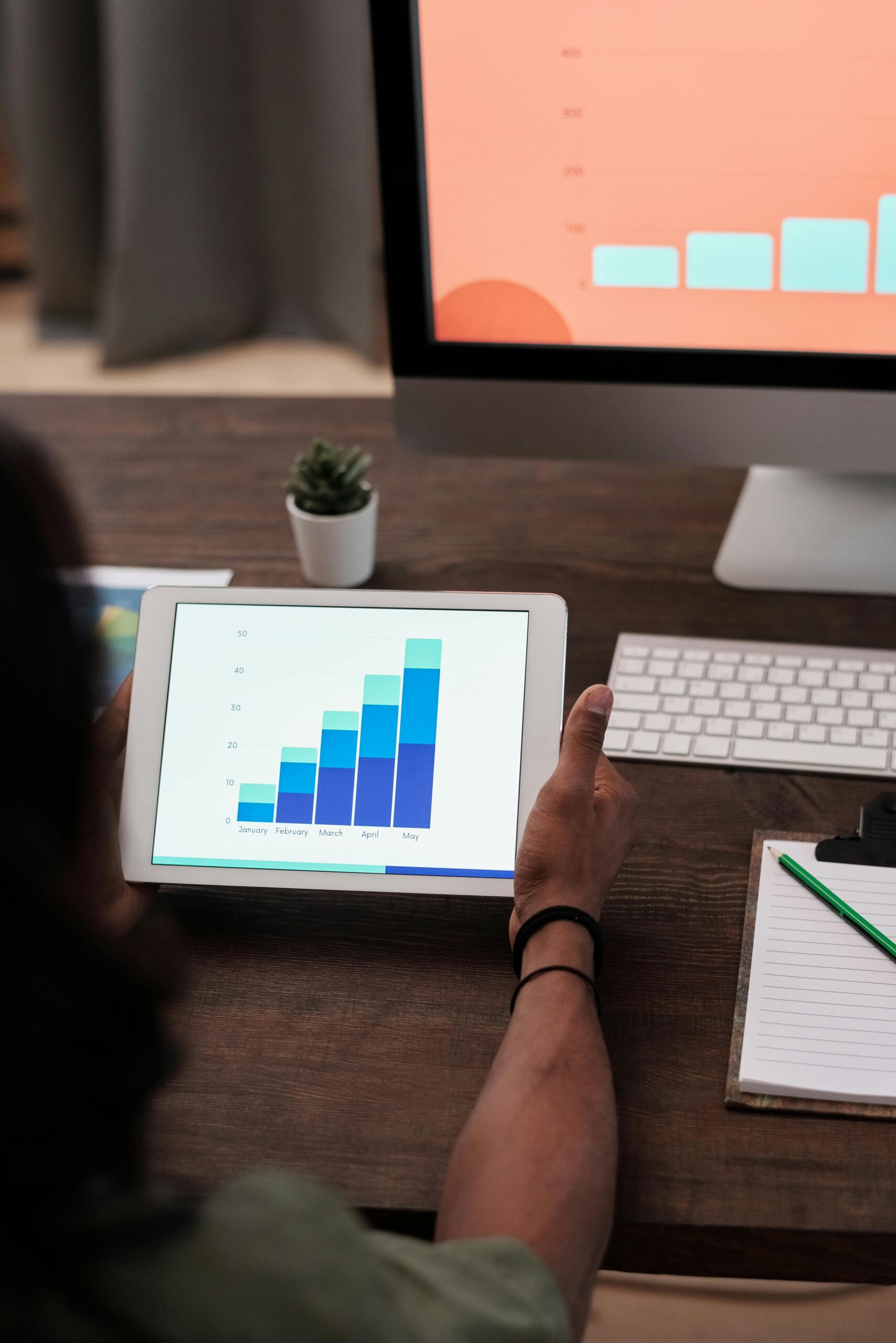 A data analytics dashboard displaying key SEO metrics like organic traffic, keyword ranking, and conversion rates, with AI highlighting areas for improvement.