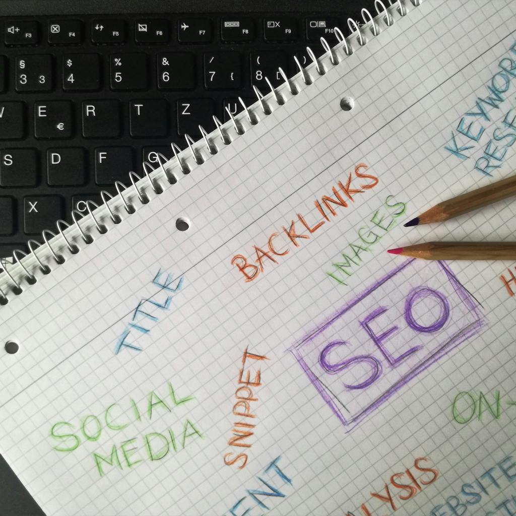 A visually engaging thumbnail showing a person writing on a laptop with stylized graphics representing SEO, reader engagement, and rising charts in the background.